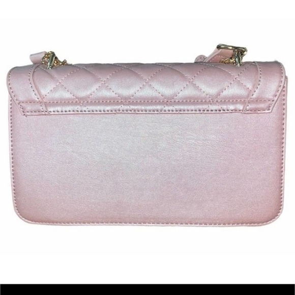 NWT BADGLEY MISCHKA PINK/GOLD QUILTED CROSSBODY BAG - Picture 7 of 8